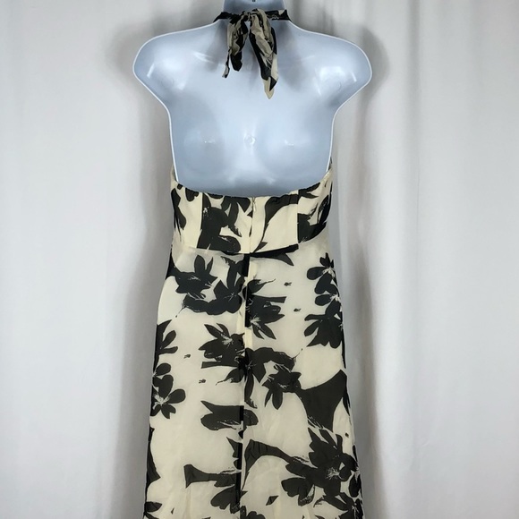 White House/Black Market Silk halter dress 2 - Picture 3 of 16